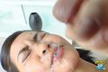 Fa receiving facial cumshot cum over her face